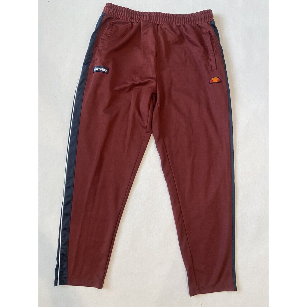 Men's Ellesse Red Maroon Track Pants XL